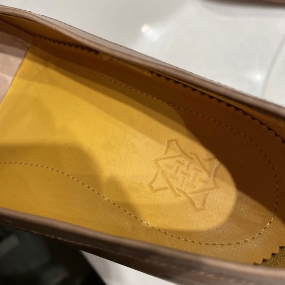 Undandy Dress Shoes EU 43 US 9 Tan Calf Genuine Leather Oxford Chelsea Boots - Picture 3 of 6